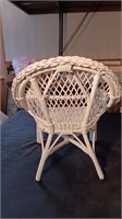 2 Wicker Doll Chairs. !0" Wide by 14" Tall.