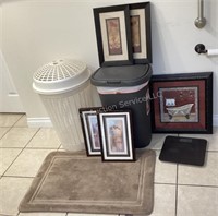 Bathroom Decor, Scales, Trash Can & More