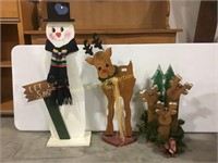 Wooden Christmas themed decorations