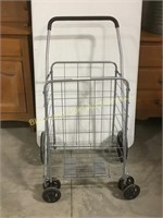 Lightweight grocery cart with wire frame