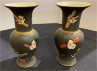 Opera mask vases - turn of the 20th century