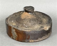 PA redware inkwell ca. mid 19th century; short