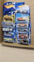 10- numbered Hotwheels cars