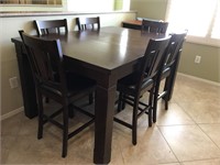 Wood Dining Table With 6 Chairs