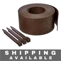 NEW Landscape Edging Coil,10 Stakes,5"x40', Brown