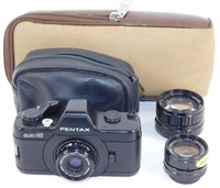 Vintage Pentax Auto 110 Camera with Extra Lenses