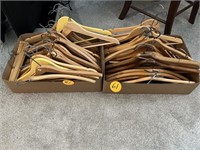 (2) Boxes of Wood Hangers