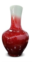 Large Chinese Sang De Boeuf Porcelain Vase,