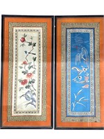 Two Chinese Framed Embroideries,