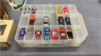 Hot wheels toy cars with carrying case