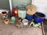 Assorted flower pots