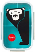3 Sprouts Lunch Bento Box - Bear, Teal