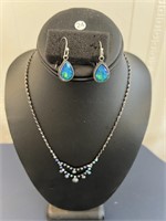 Aurora Borealis Necklace & Earrings U230