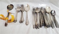(18) Piece Silver Plated, (12) Piece 1914 Silver
