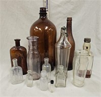 Antique Medicine, Brown, & Various Bottles