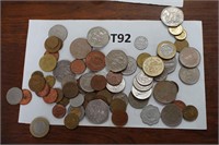 assorted foreign coins-mostly from the