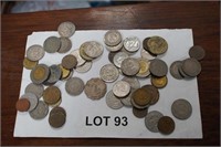 assorted foreign coins-world-wide
