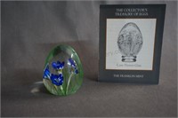 Franklin Mint Cane Flower Glass Collector Egg