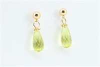 Peridot & 14K Gold Earrings