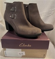 New- Clark Brand leather Ankle Boot