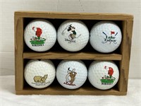 6 Collectable Golf Balls