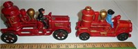 2 Cast Iron Pumper Trucks