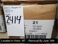 CASE OF (5,000) ROUNDS OF CCI BLAZER .22 LR AMMO