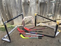 Mini Hockey Nets w/ Sticks