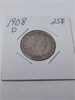 1908 Barber Quarter