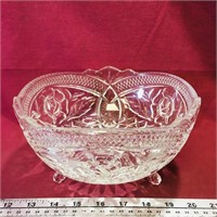 Footed Lead Crystal Fruit Bowl (Vintage)