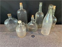 Vintage Clear Glass Bottle Lot