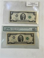Modern Two Dollar Green Seal Notes