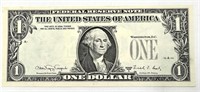 1988A One Dollar Note Error Missing Overprint