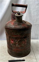 Vintage Metal Safety  Gas can