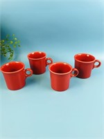 Fiesta Set of 4 Red Coffee Cups