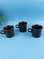 Fiesta Set of 3 Brown Coffee Cups