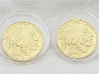 2 each 2006 $50 1 oz gold Buffalo