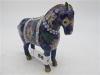 SMALL CLOISONNE HORSE 4.25" TALL