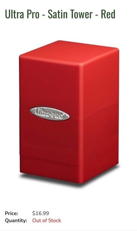 Ultra Pro - Satin Tower - Red  Holds and protects