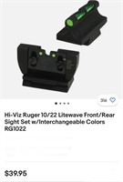 Hi-Viz Ruger 10/22 Litewave Front/Rear Sight Set