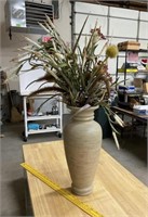 Ceramic Vase & Faux Flowers