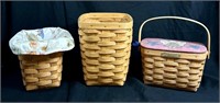 LOT OF 3 LONGABERGER BASKETS