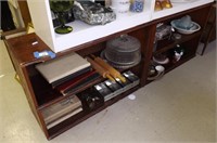 Antique Double Shelf Bookshelf Four Shelves