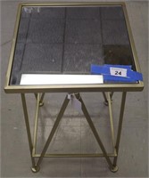 Dec Mode Brass Mirror Accent Table