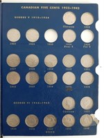 1922-1966 Canadian Nickel Lot in Blue Book