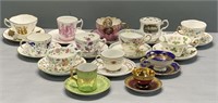 Teacup & Saucer Lot Fine Porcelain