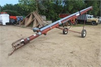 American Auger On Transport, 34ft x 8", 15" Tires