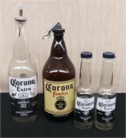 Box Corona Items- 2 Bottles, Salt & Pepper Set