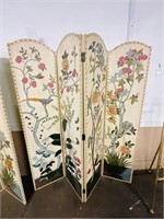 4-Panel Chinoiserie Decorative Screen