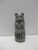 18" Wood Honey Bear Statue